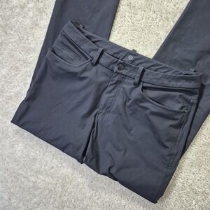 Lululemon ABC Pants Mens 32/33 Black Warpstreme Tech Chino 5 Pocket Golf Office